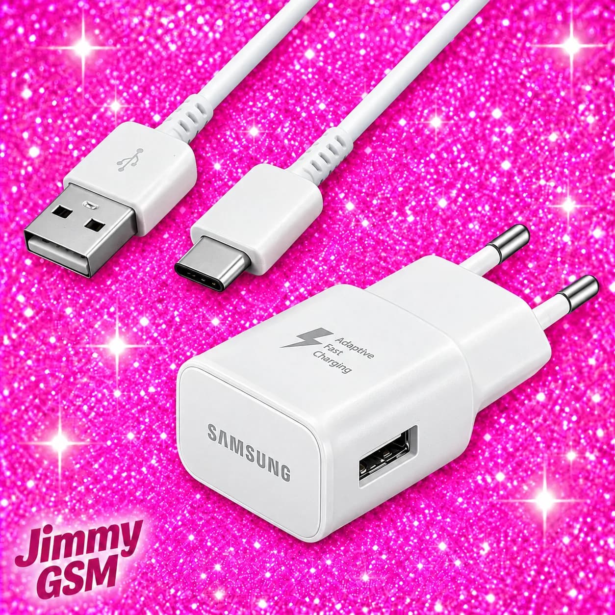 Samsung 15W gyári gyorstöltő USB-C kábellel – Fehér